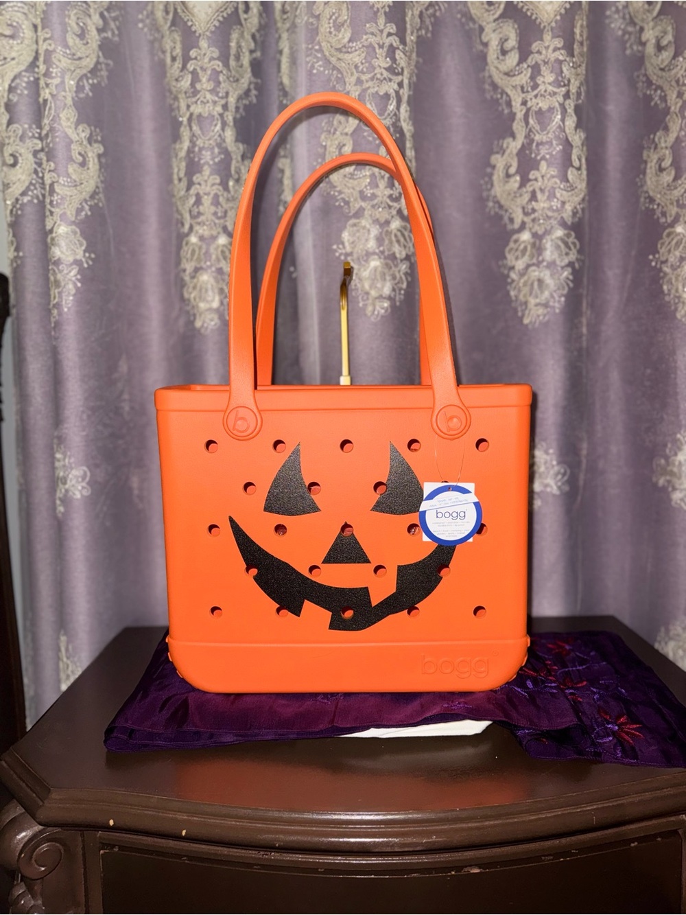 NWT Limited Edition Baby Bogg Bag "Bogg-O-Lantern" Halloween Pumpkin Tote Bag